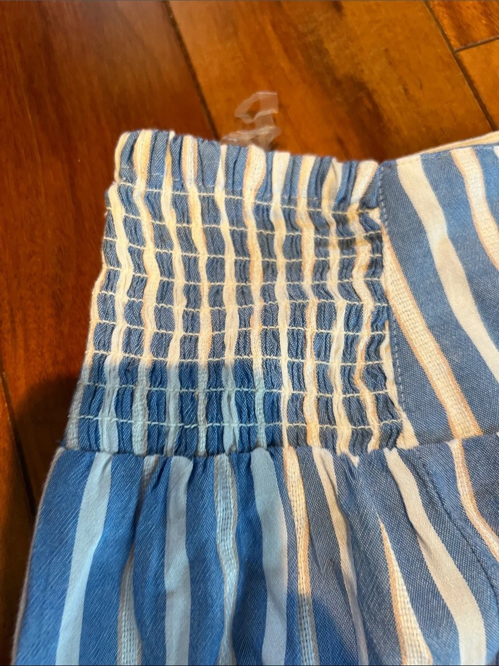 Angie Blue and White Striped Wide-Leg Cropped Pants new with tags - Picture 5 of 14